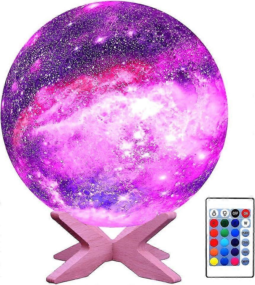 3d Printing Moon Lamp, Usb Charging 5.9 Inch 16 Color Moon Light With Remote Touch Slap Control