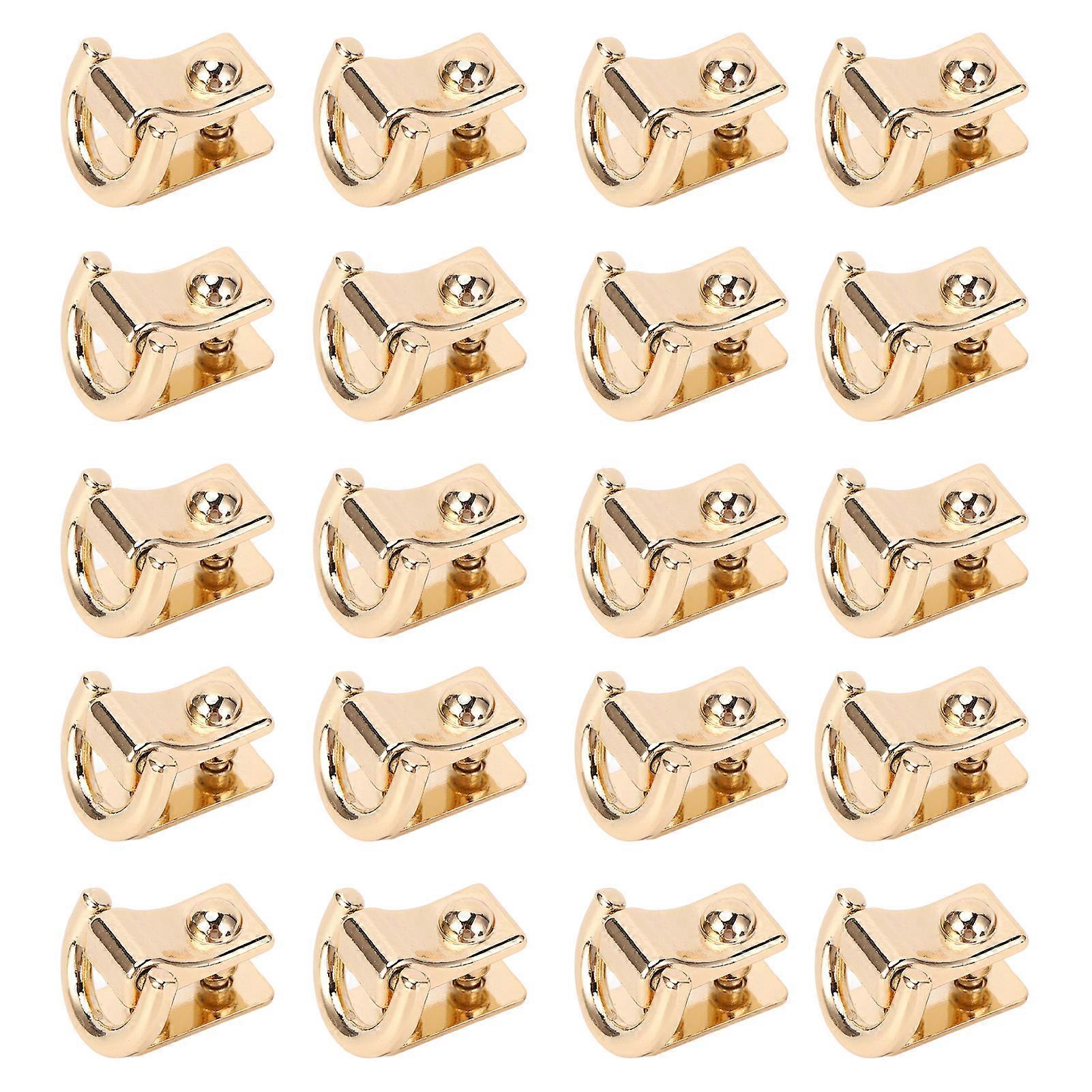 20 יח 'D טבעת מסמר 15x8.5mm ברזל סגסוגת אבץ D טבעת בורג יתד לתיק תיק גב צווארון חיות מחמד מעיל עור זהב
