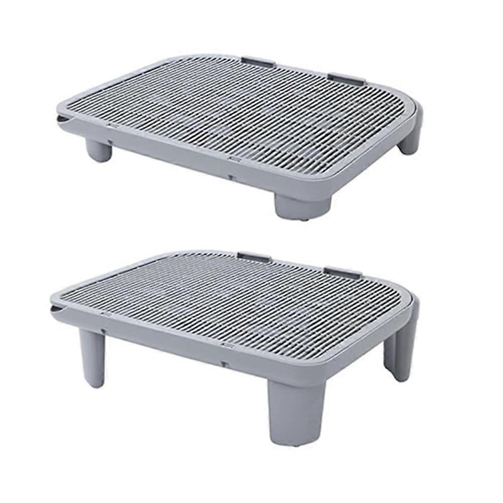 Adjustable Cat Ramp for Litter Box Elevated Cat Litter Ramp for Cat Litter Boxes Double Layered Lit