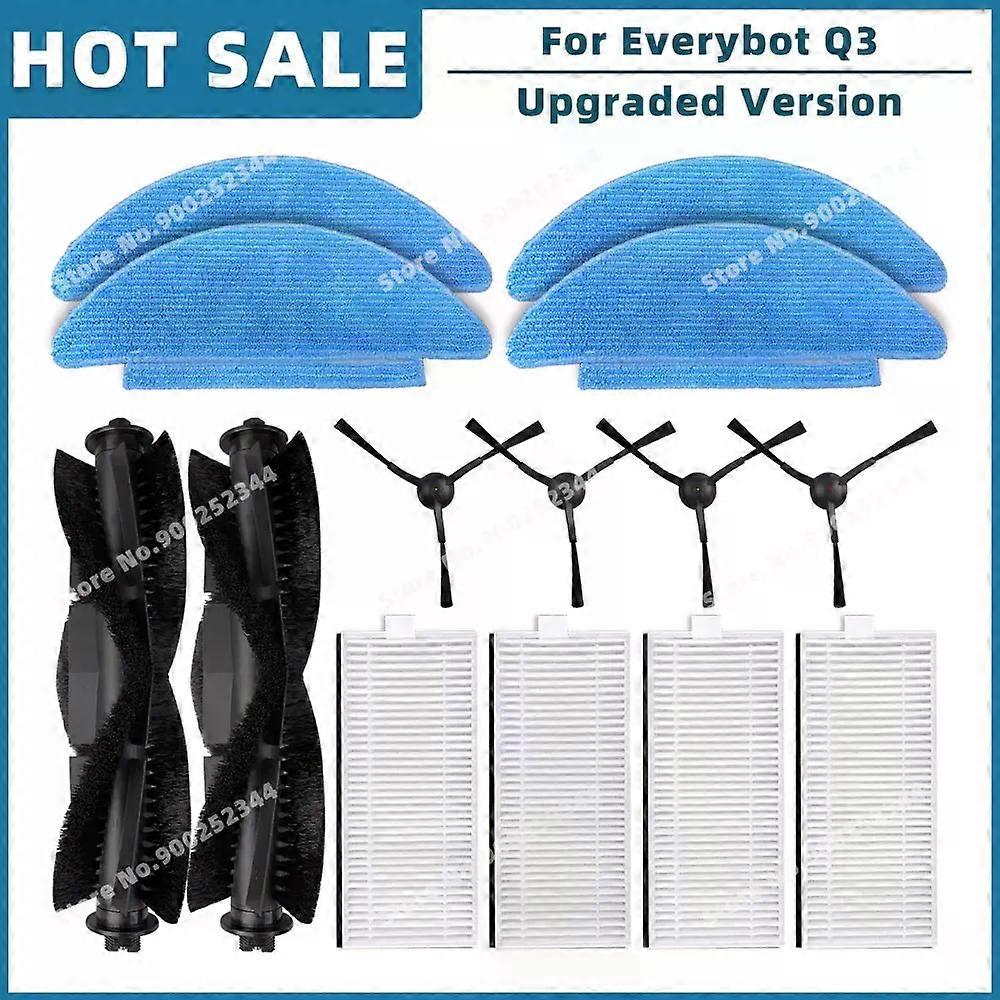 Applies to For ( Everybot Q3 / Q3 Plus ) Replacement Parts Accessories Main Side Brush Hepa Filter Mop Cloth Dust Bag