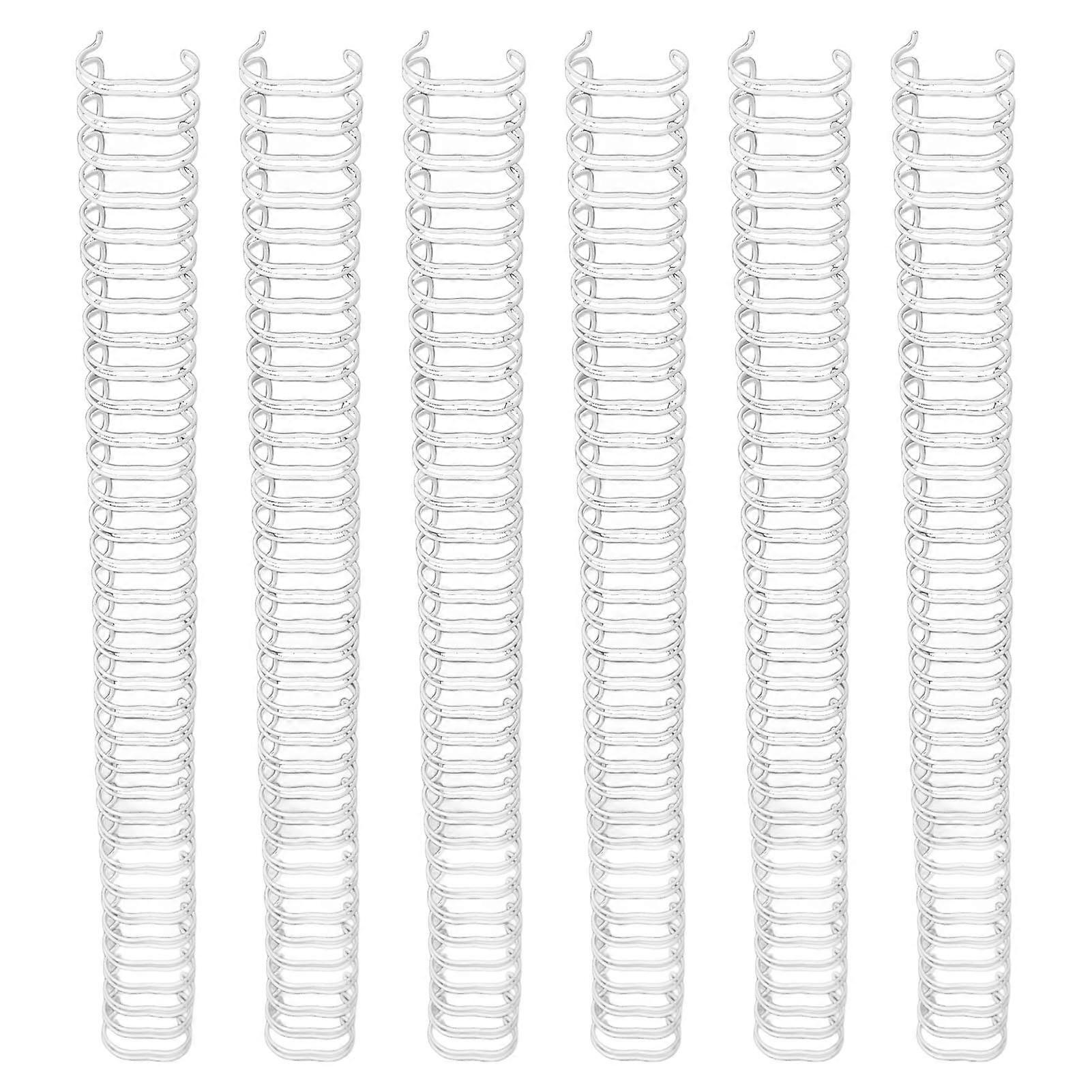 50Pcs Double Loop Wire Binding Spine 180 Sheet Capacity 3:1 Pitch 34 Loop 19mm Diameter Set Kit for A4 Paper White