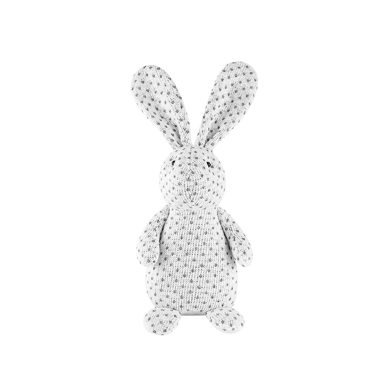 Easter Bunnies Decorations Simulation Rabbit Plush Toy Figurine Desktop Artificial Animal Model for Easter Day Decor White