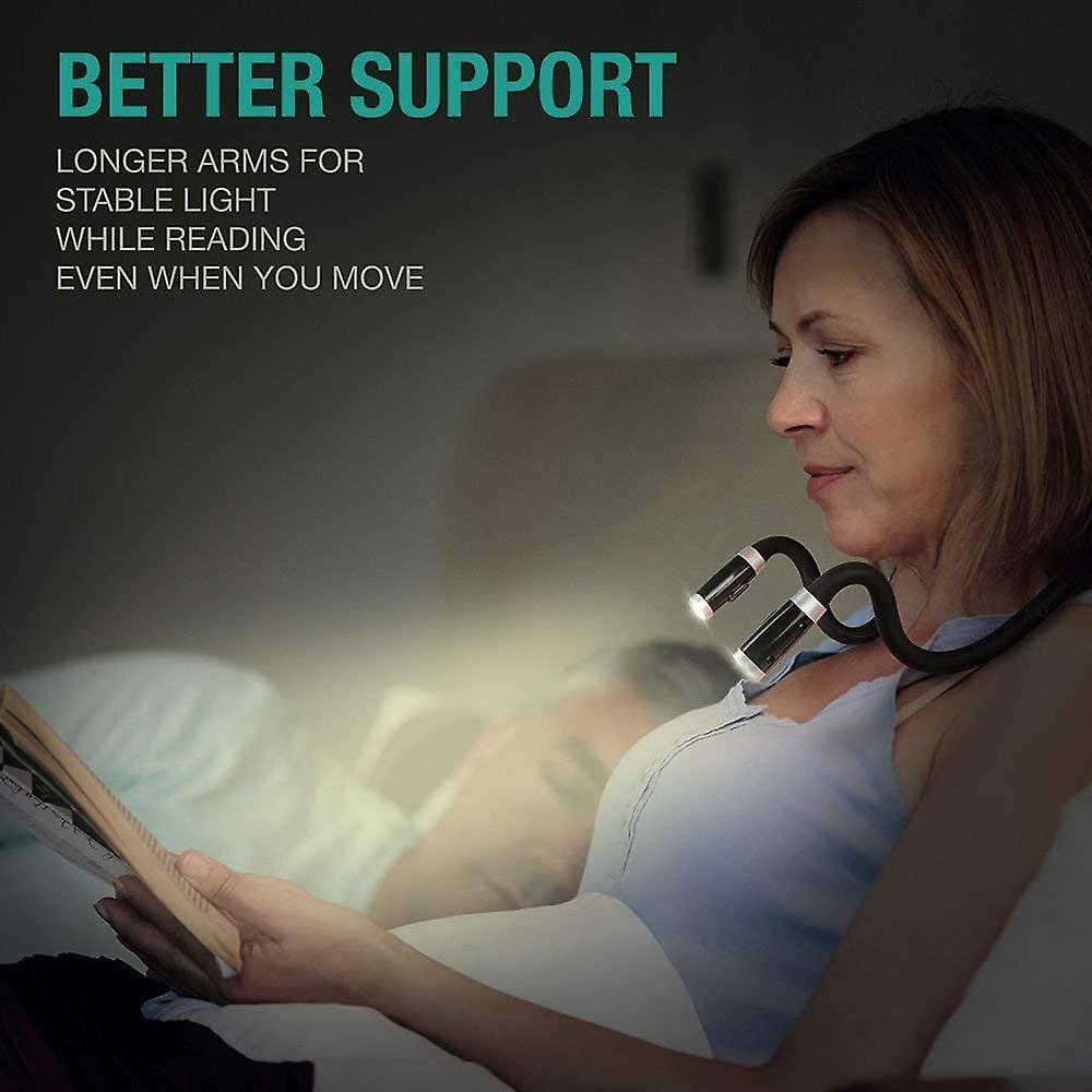 Rechargeable Book Lamp 4 Led Hanging Lamp, Reading Light For Reading In