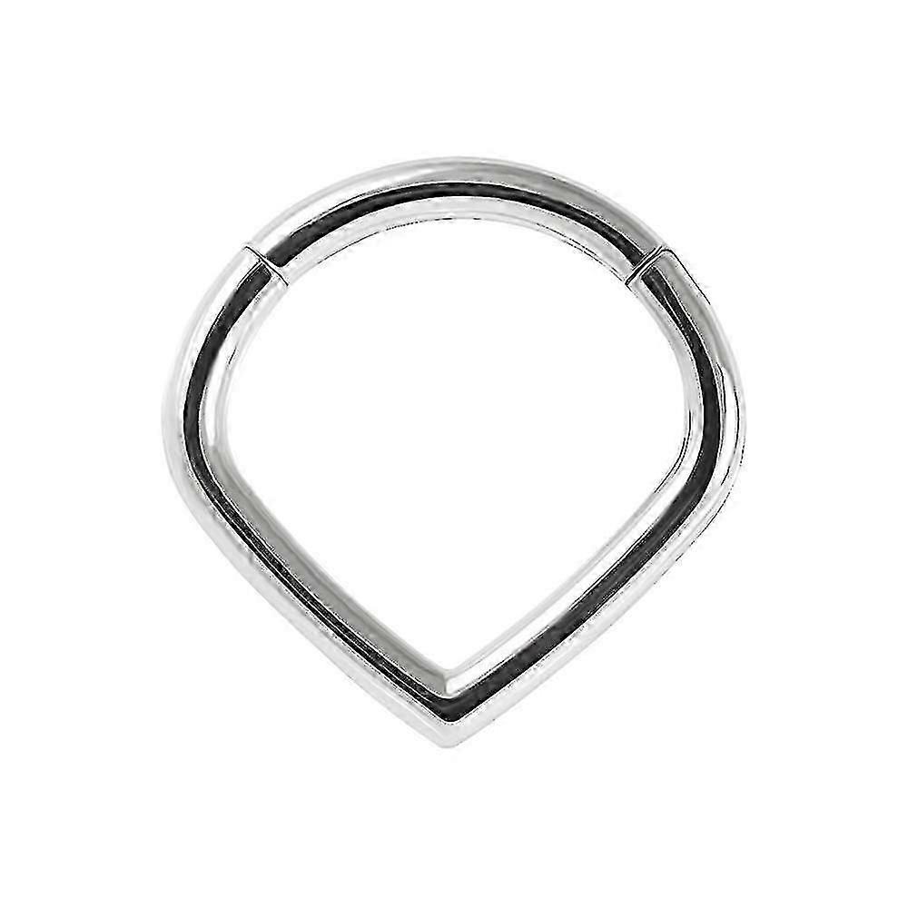 16 gauge ( 1.2mm ) - 10mm diameter tåredråpe form 316l kirurgisk stål hengslet clicker segment ring øre septum tragus helix piercing smykker