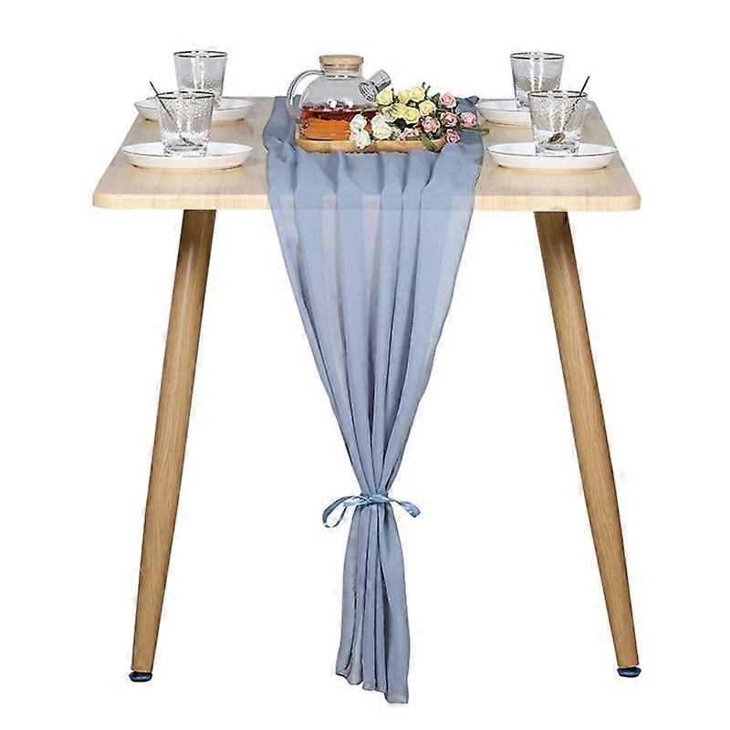 Chiffon table runner (70*300cm)  grey blue