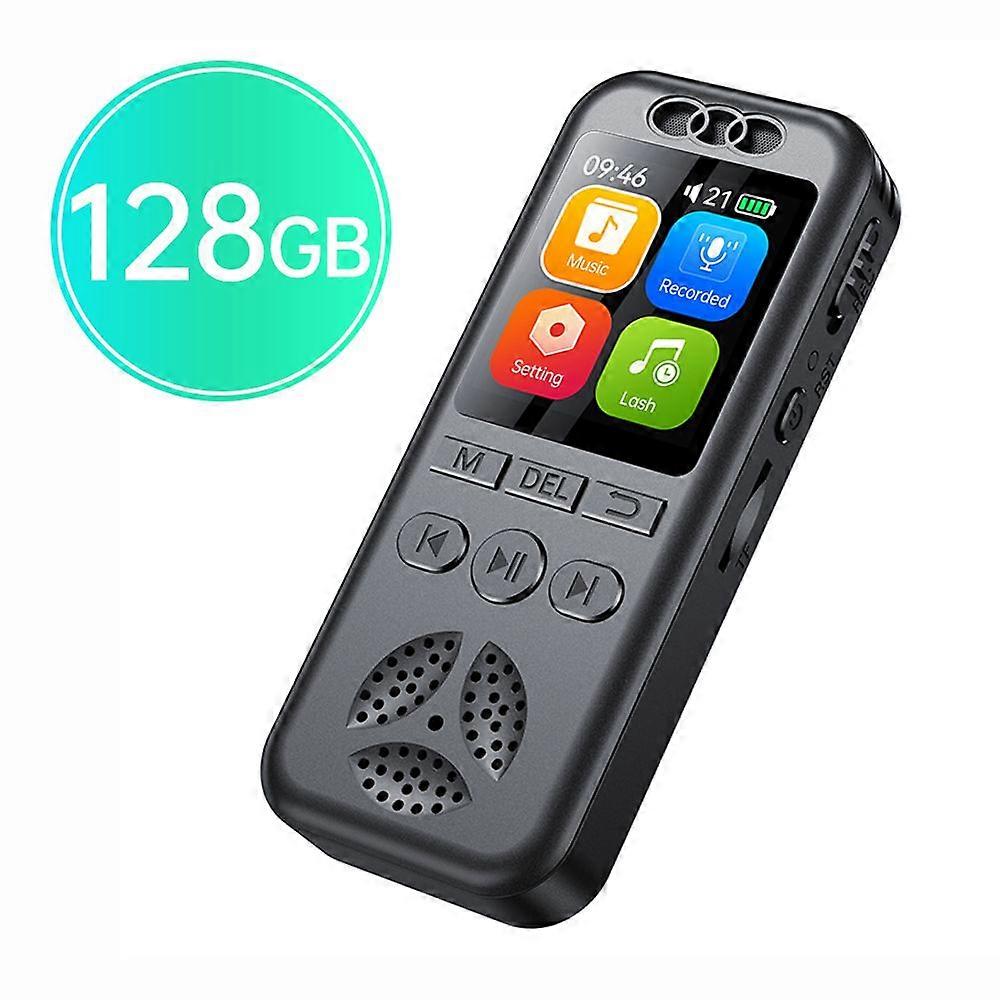 128GB Digital Voice Recorder Voice Activated Audio Recording Noise Reduction with Playback MP3 Music Player 560hrs Recording Files Device Support Pass