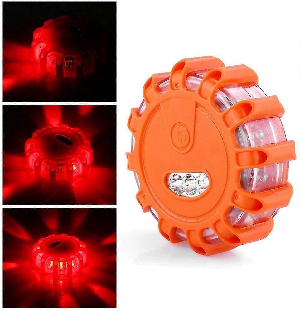 Advanced Led Road Flares, Emergency Lights For Safety Beacon, Flashing Warning Flare With Magnetic Base & Hook, Waterproof Crushproof | 9 Emergency