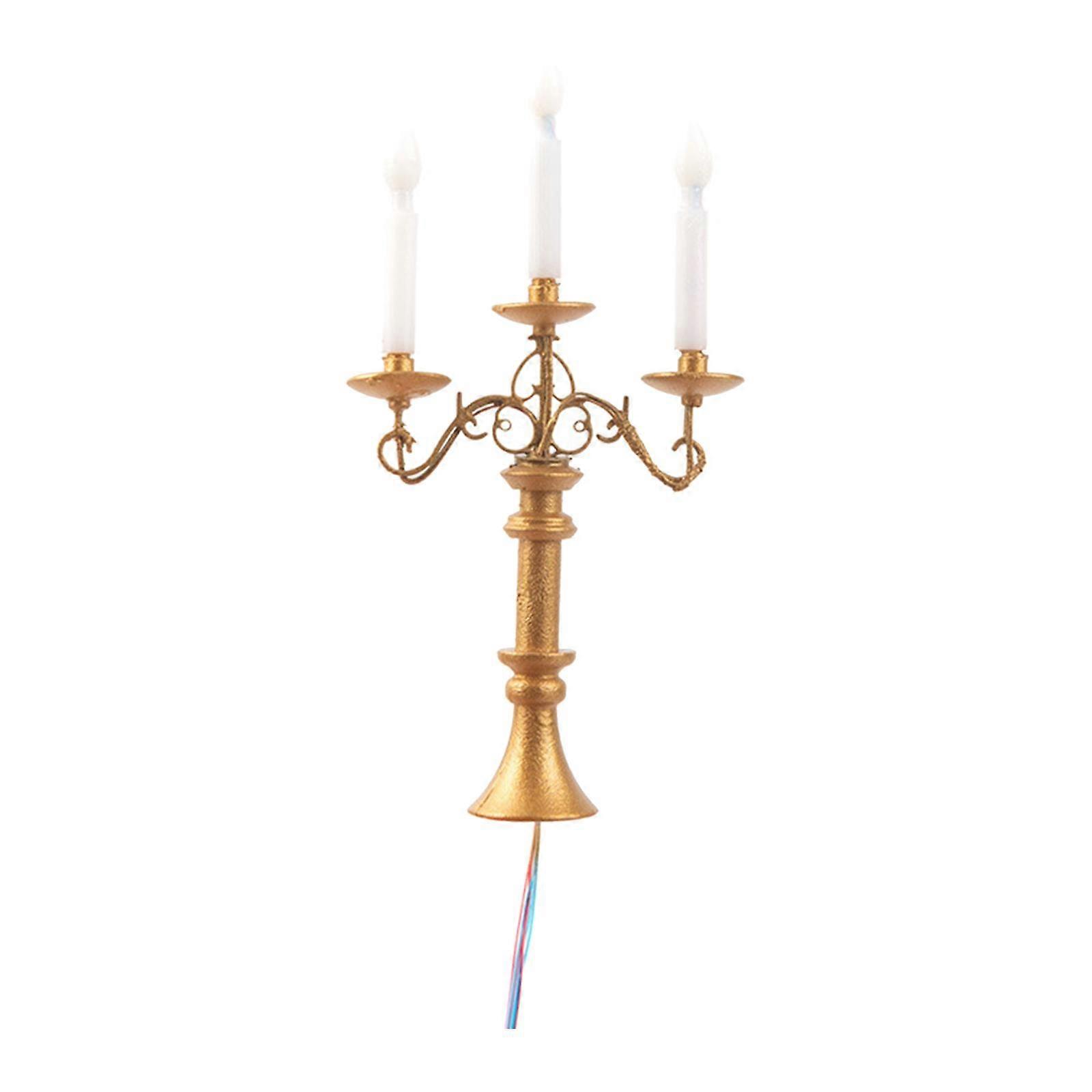 Model Candlesticks Lamp Dollhouse Candlesticks 1: 87 Scale Sand Table Building