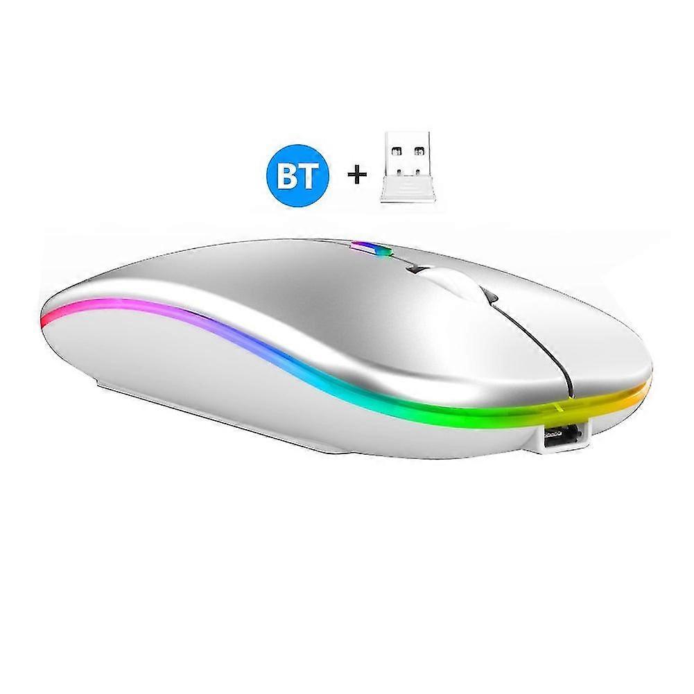 2.4G Wireless Bluetooth-compatible LED Mice USB Ergonomic Gaming Mouse for Laptop Computer
