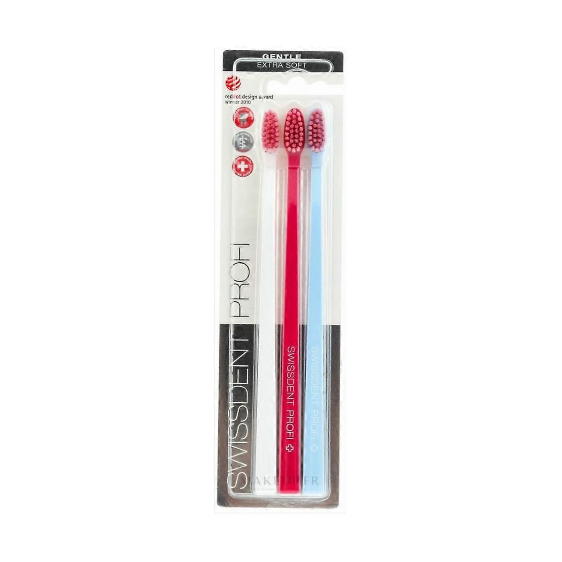 Soft Tooth Brush Set - White/ Pink/ Light Blue