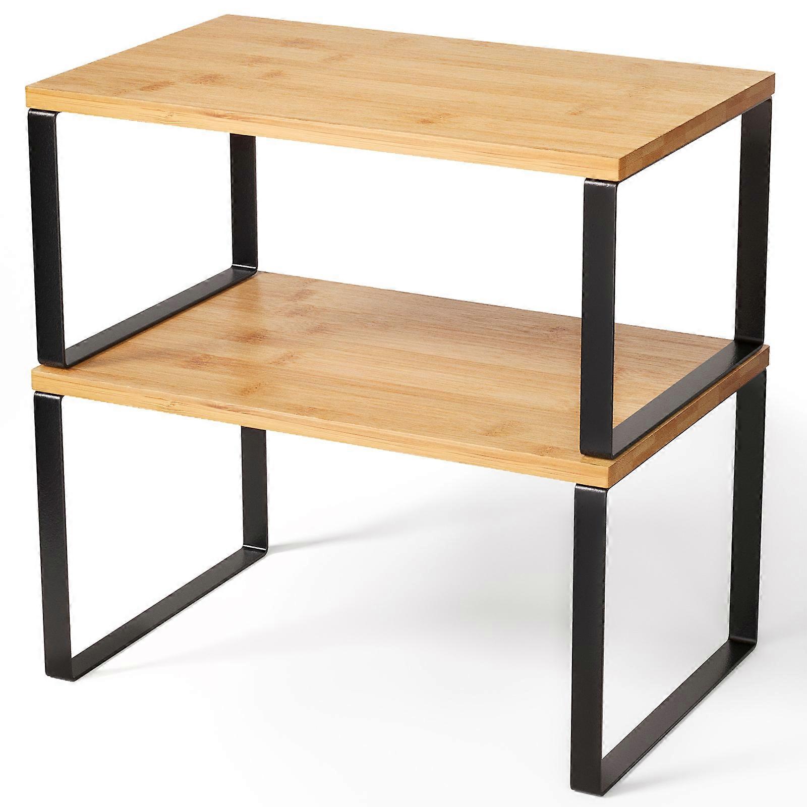 Kitchen cabinet organisers and counter racks, stackable and expandable