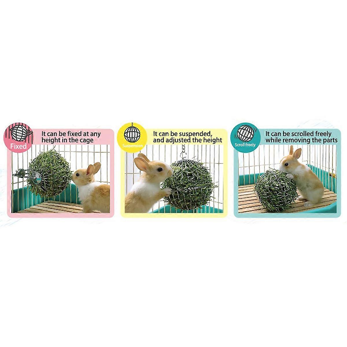 4X Hay Manger Food Ball for Guinea Pig Hamster Rat Fun