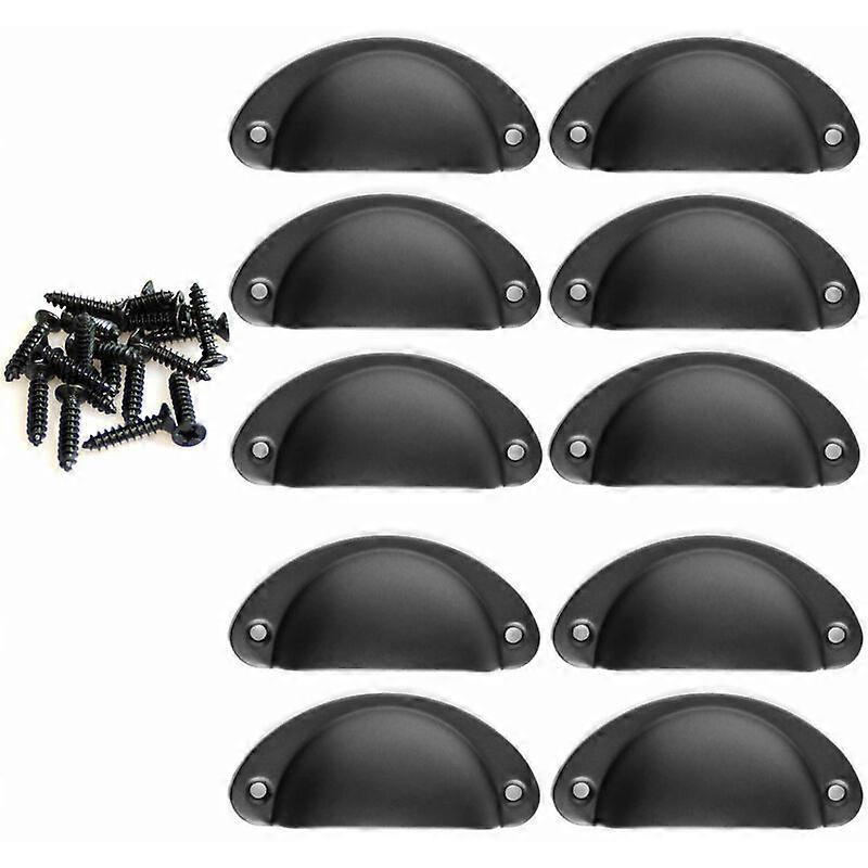 10pcs- Shell medicine cabinet handle -A54 shell handle spray black