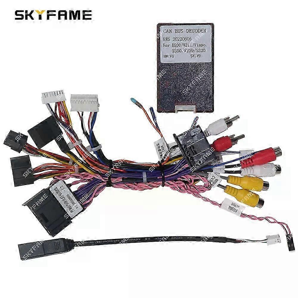 Applies to Car 16pin Wiring Harness Adapter Canbus Box Decode Android Radio Power Cabler For Benz E Class S Class