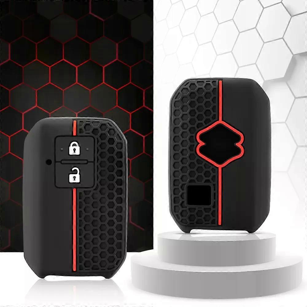 Couvercle de porte-clés en silicone compatible pour Suzu-ki Swift 2017 2018 Keyless Fob Shell Skin Keyring Key Chain Holder Protector