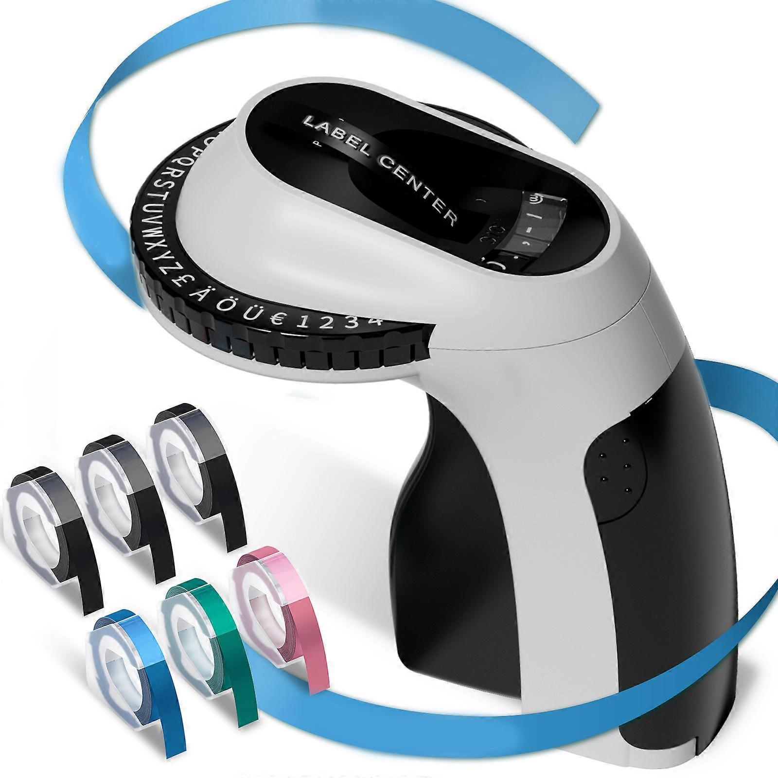 Labelling Device Embossing Device Handheld Device Embossing Machine Labelling Machine for Students and Hobbyists  Black