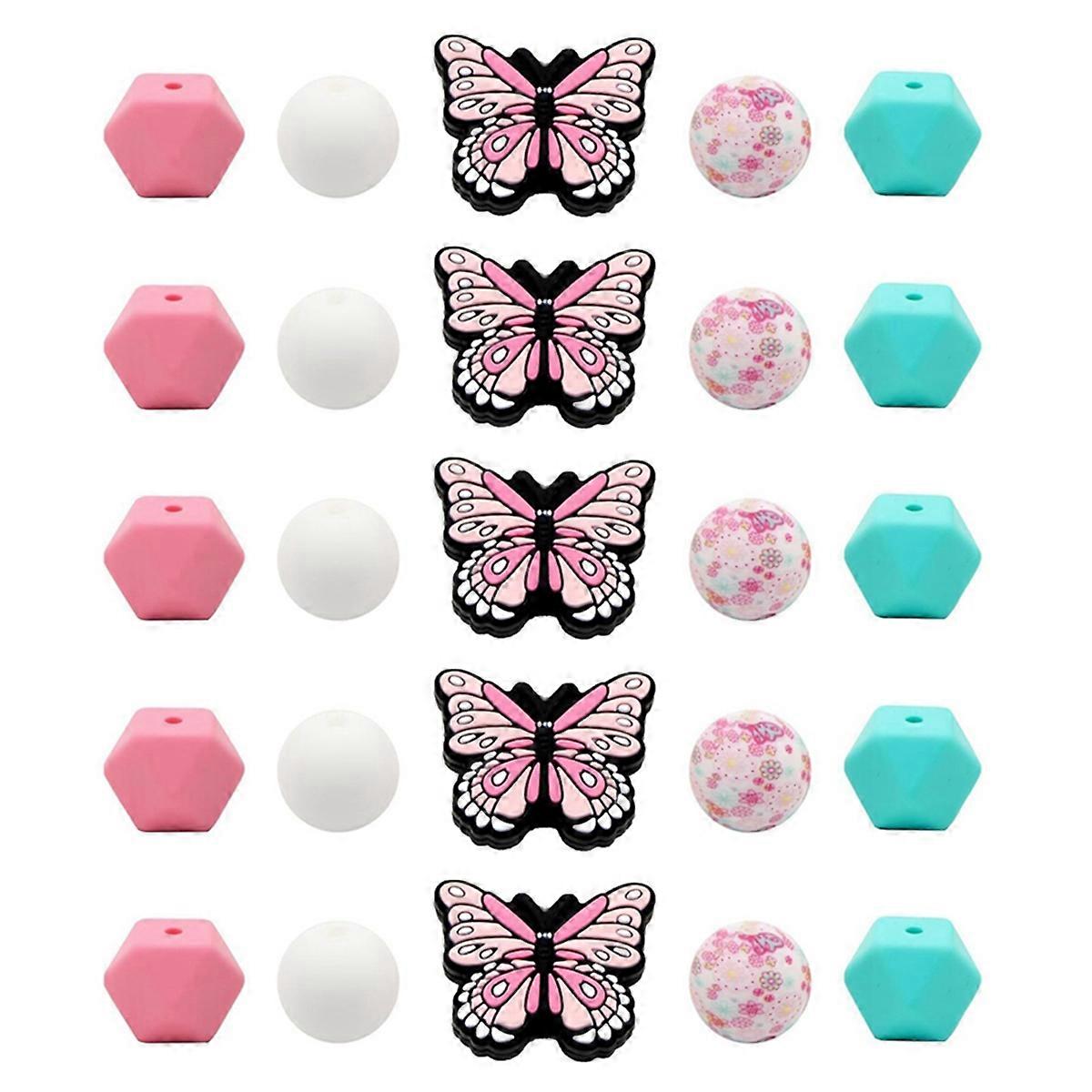 Butterfly Beads Silicone Beads for Keychain Making