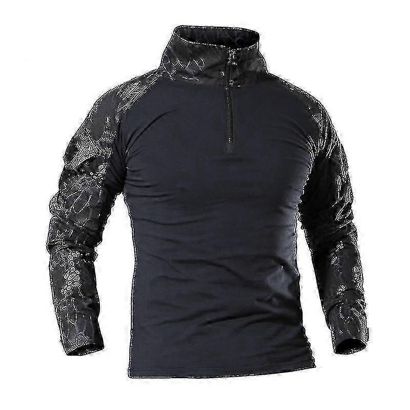Ανδρικό Στρατός Τακτικό Πουκάμισο Camo Combat T-Shirt για Κυνήγι Paintball Υπαίθριες Δραστηριότητες