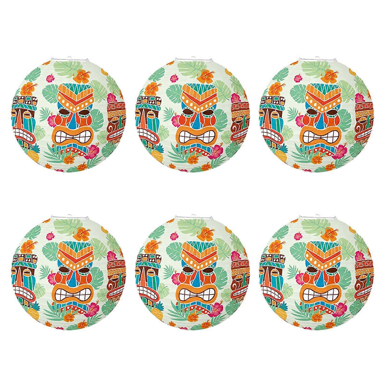 Havajské tropické party dekory tikis papír glim havajské party dekorace papír scaldfish aloha party závěsy dekory světle zelená
