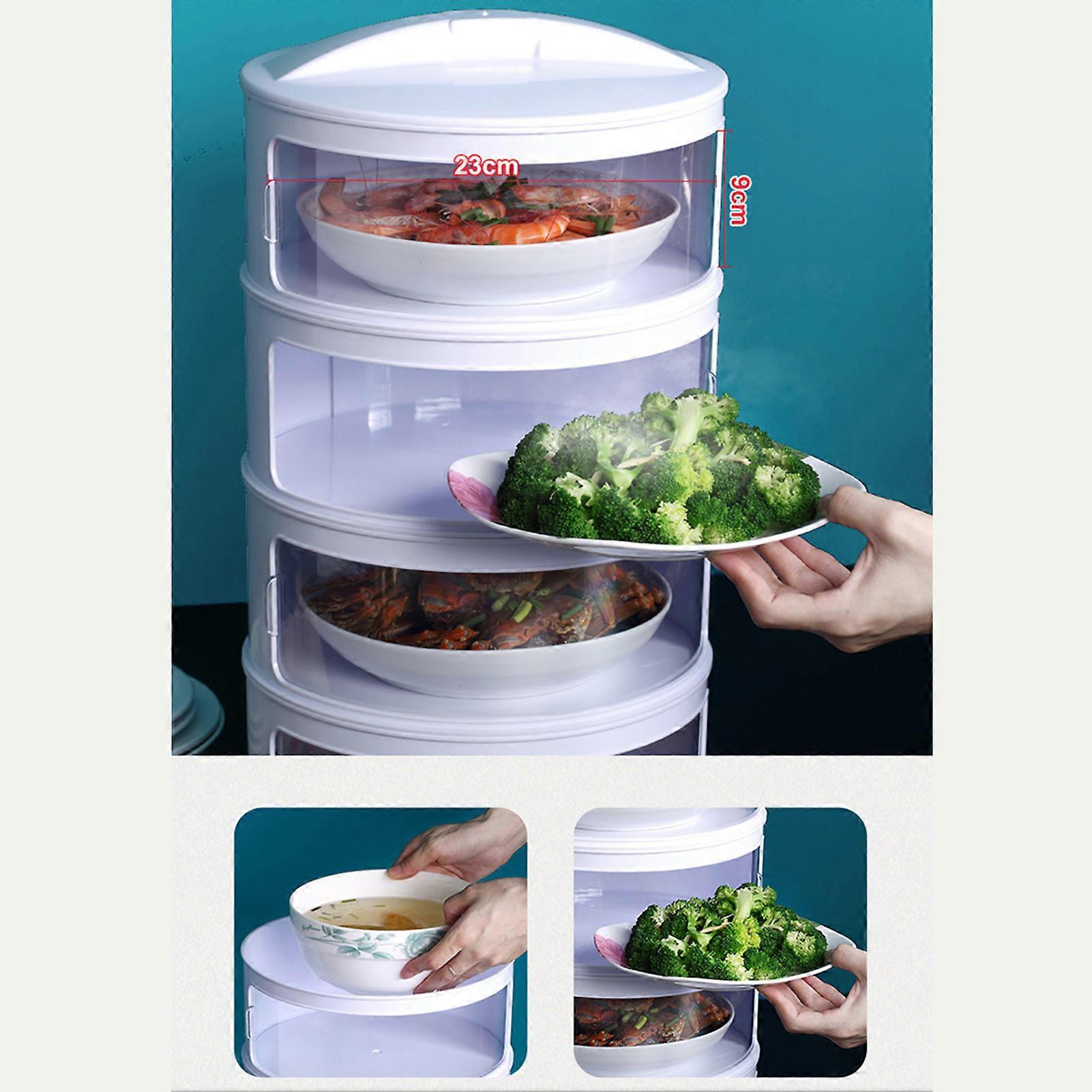 Isolierte Lebensmittelabdeckung Mehrschichtige Wärmekonservierung Warme intime effektive Isolierung Stapelbare Geschirrabdeckung4 Schichten 