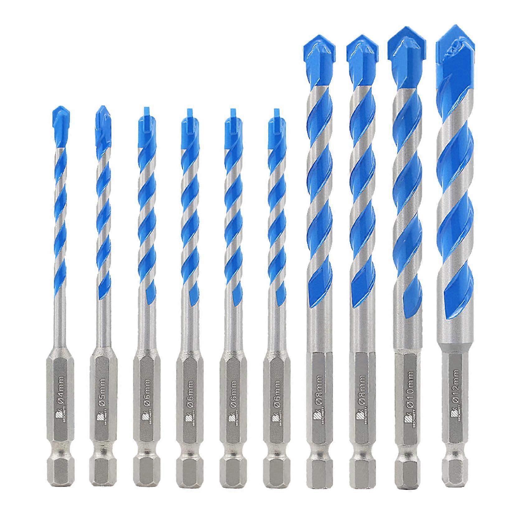 Masonry Drill Bit Set - Concrete Drill Bit Set for Glass/Brick/Plastic/Cement/Wood/Tile Hex Shank Drill Bits.