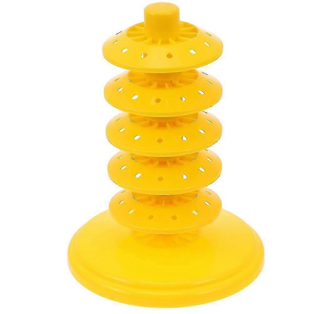 Stylish Yellow Lollipop Stand - Adjustable Display Rack for Marshmallows & Treats - Perfect for Parties & Shops