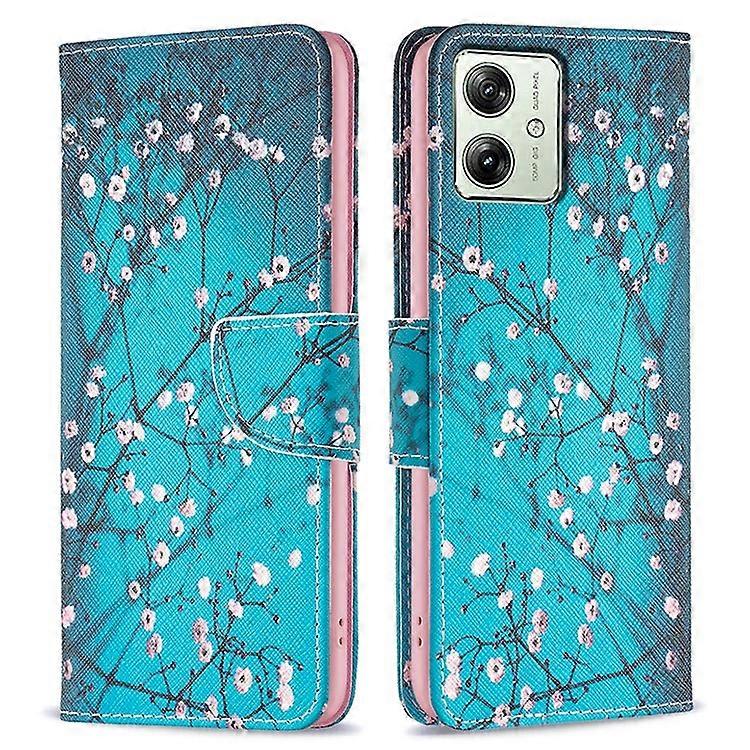Compatible For Motorola Moto G54 5G Case Wallet Stand Pattern Printing Leather Phone Cover