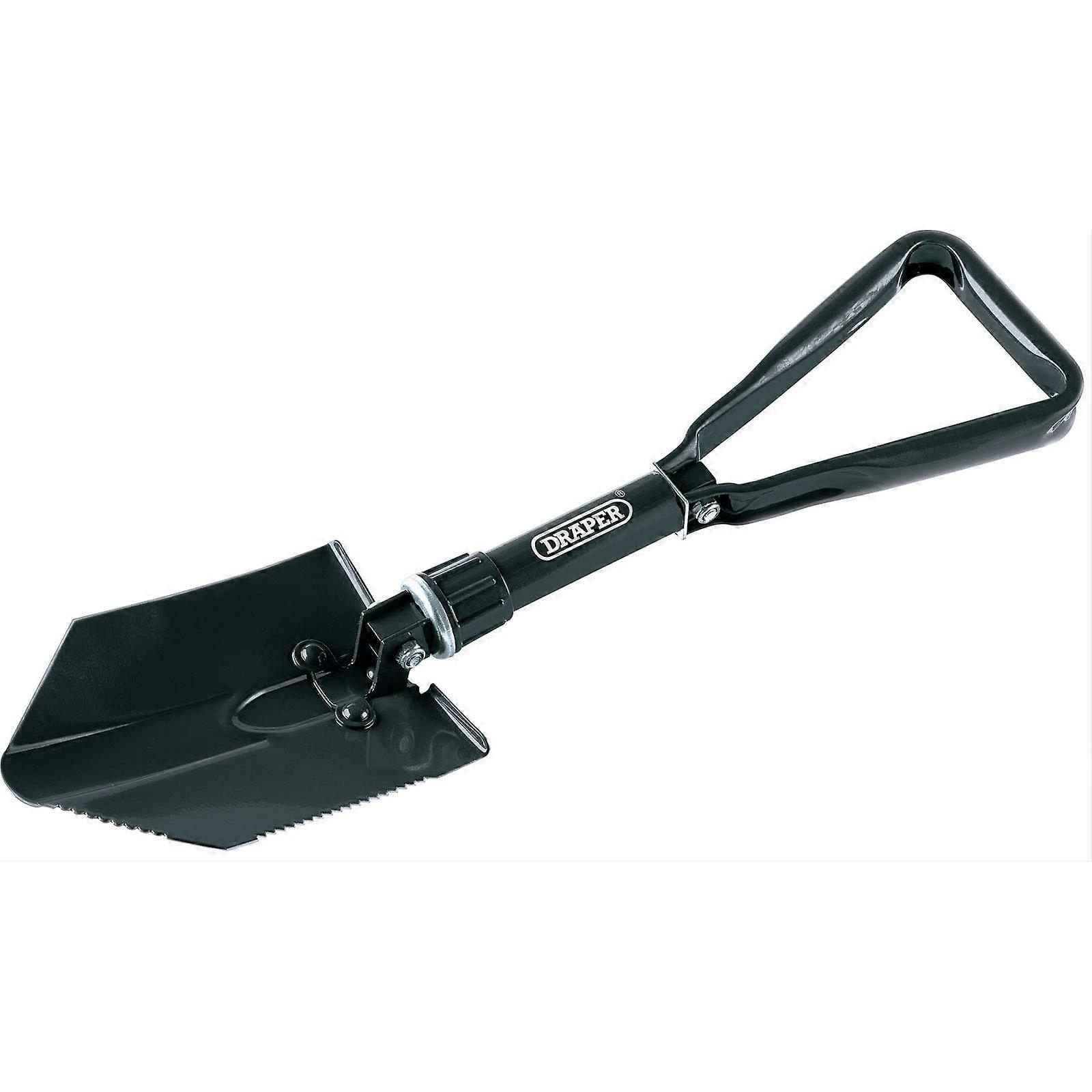 51002 Folding Shovel Steel Black Compact Tactical Garden Tool with Adjustable Handle and Lightweight Design