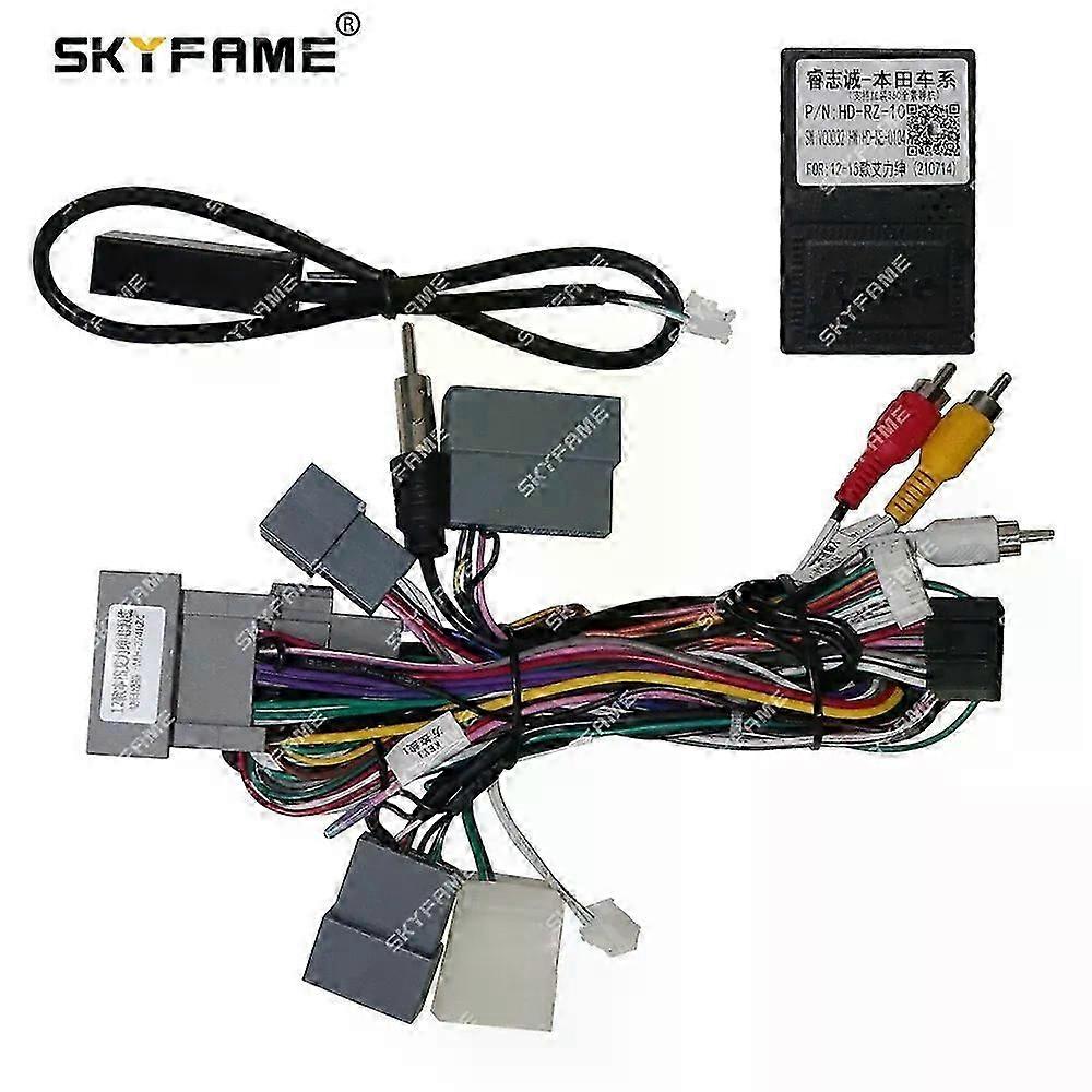 ينطبق على محول تسخير الأسلاك للسيارة 16pin Canbus Box Decoder Android راديو كابل الطاقة لهوندا إليسيون Hd-rz-10