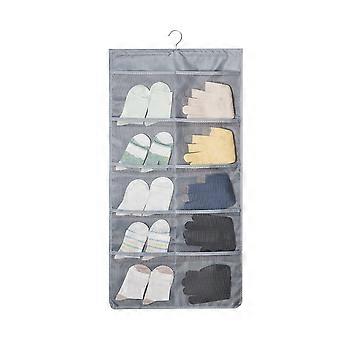 Roupa interior pendurado organizador Oxford pano dupla face meias sutiã saco de armazenamento para armário
