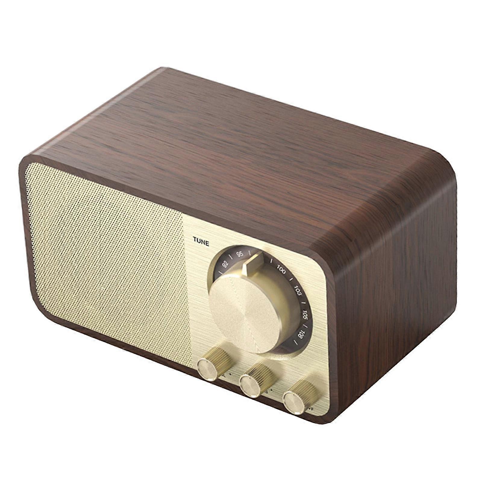 Bluetooth Speaker Wood Old Fashioned Loud Volume Wireless Retro Classic Style TF