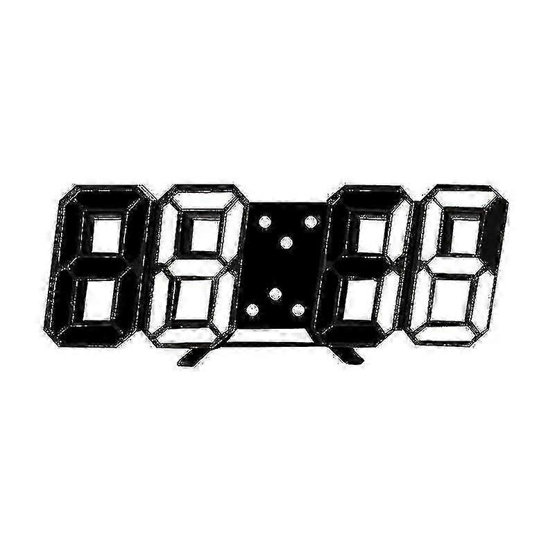 3d Digital Alarm Clock Wall Led Number Time Clock With Usb