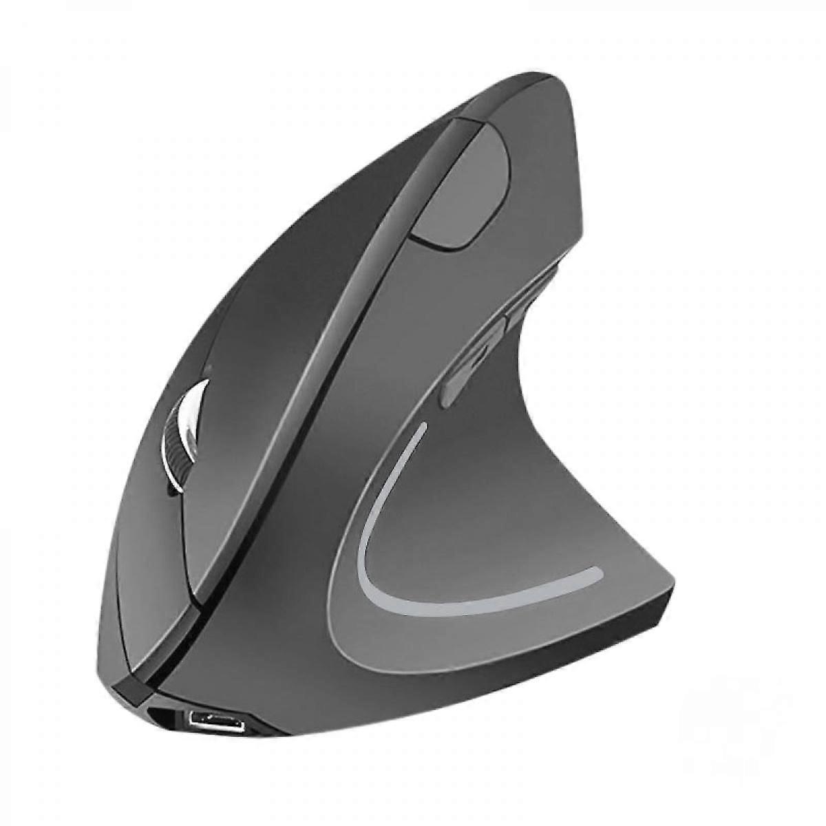 Wireless Vertical Mouse, 800/1000/1200/1600 Adjustable DPI High Sensitivity Ergonomic USB Mouse for Computers and Laptops Grey