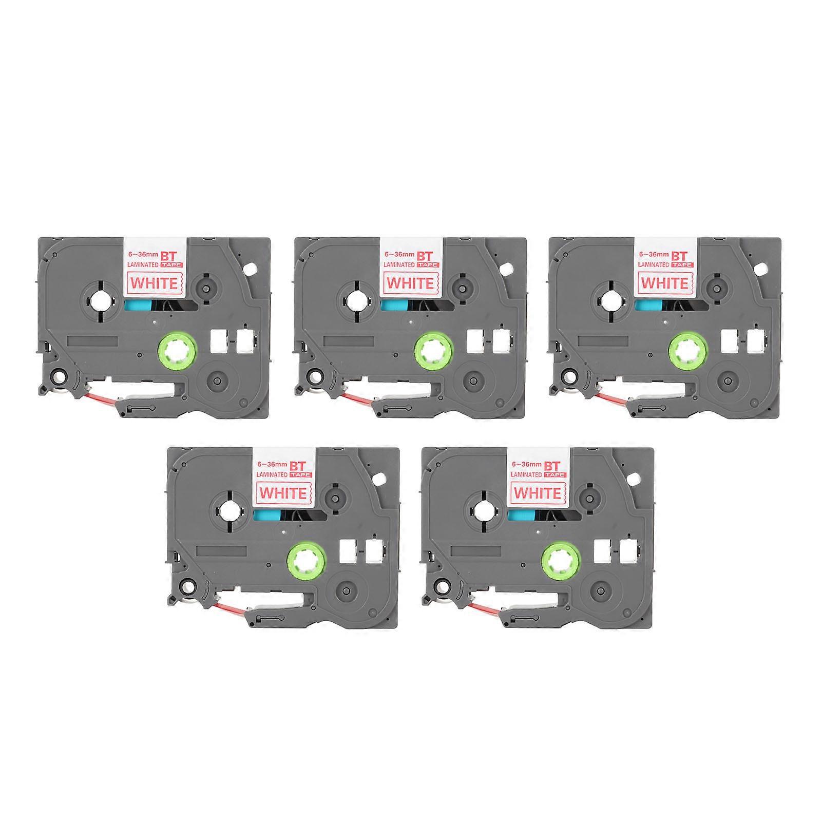 5Pcs Label Maker 9mm Laminated Waterproof Colorfast Multi Purpose Labeler Tape for PT D210 PT D200 PT H110 PT D400