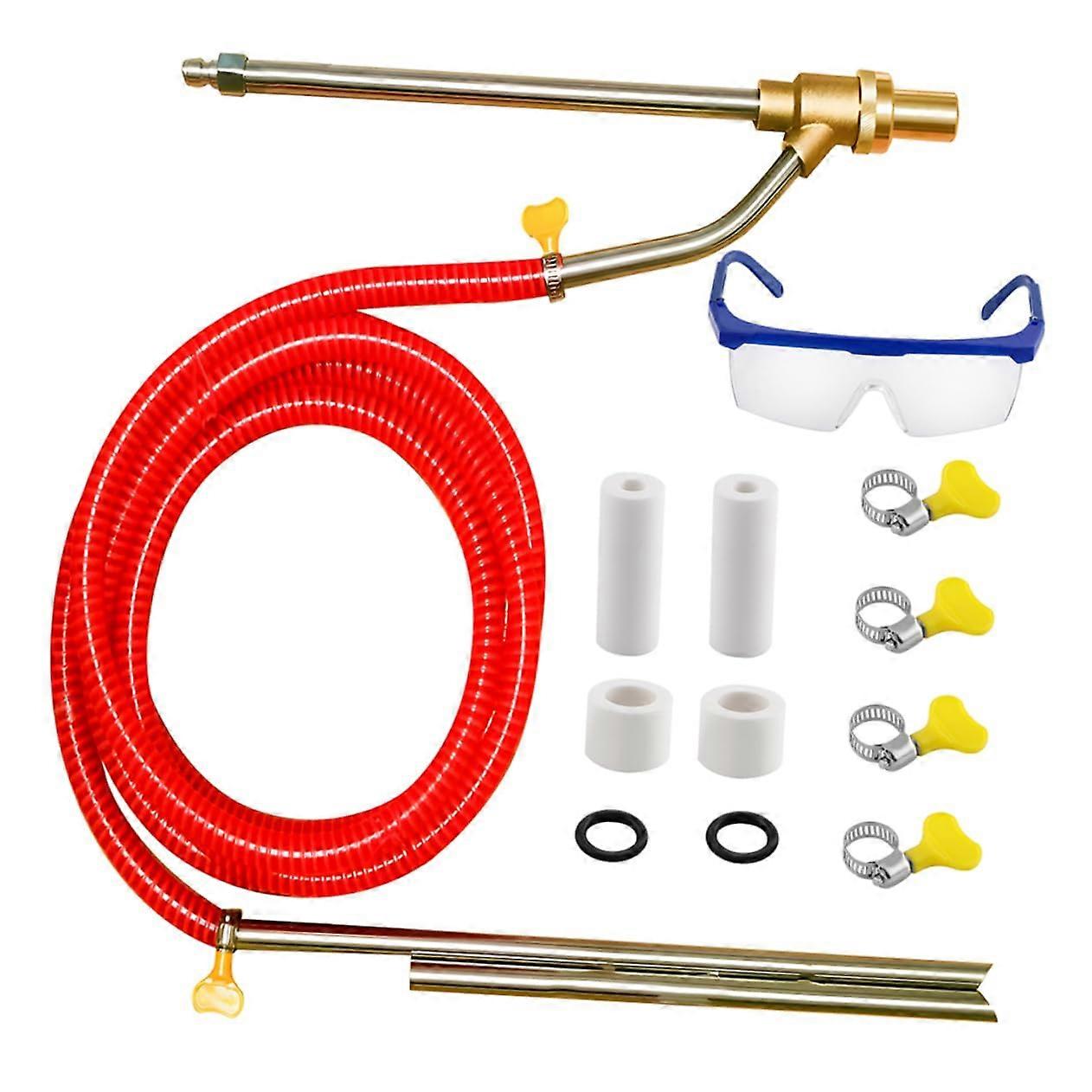 Sandblasting Head Accessories Set 14pcs Professional Rust Removal Tool Kit for Efficient Paint Stripping and Surface Cleaning