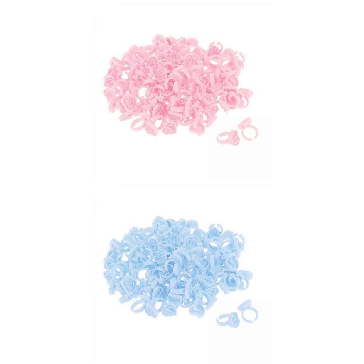 200x Eyelash Extension Glue Rings Holder Organizer Tools for Salon Home