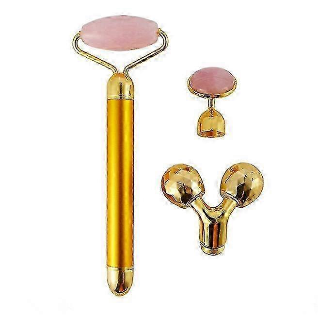 3 in 1 Gold Face Roller Hierontalaite Vedenpitävä 3D-kasvohierontatyökalu