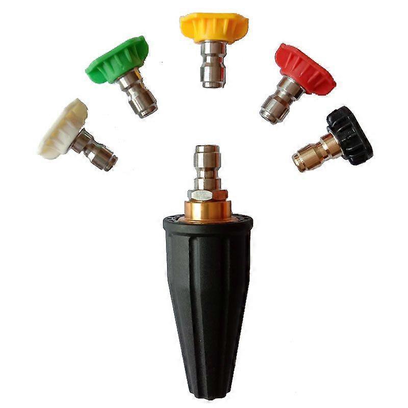 Turbo Nozzle For Pressure Washer, Rotating Turbo Nozzle, With 5 Spray Nozzle Tips6pcs