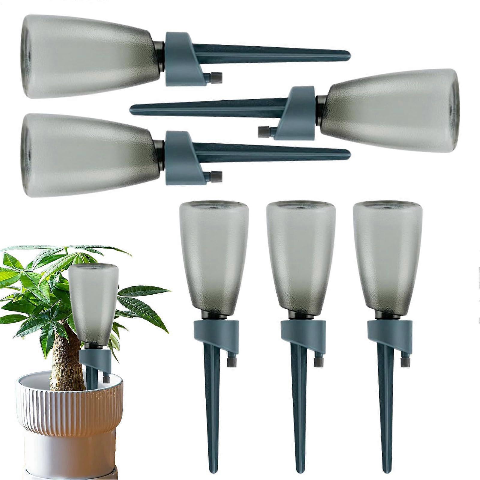 Plant Watering Stakes | Set of 6 Automatic Drip Irrigation Devices for Indoor & Outdoor Use | Slow Release Watering Tools