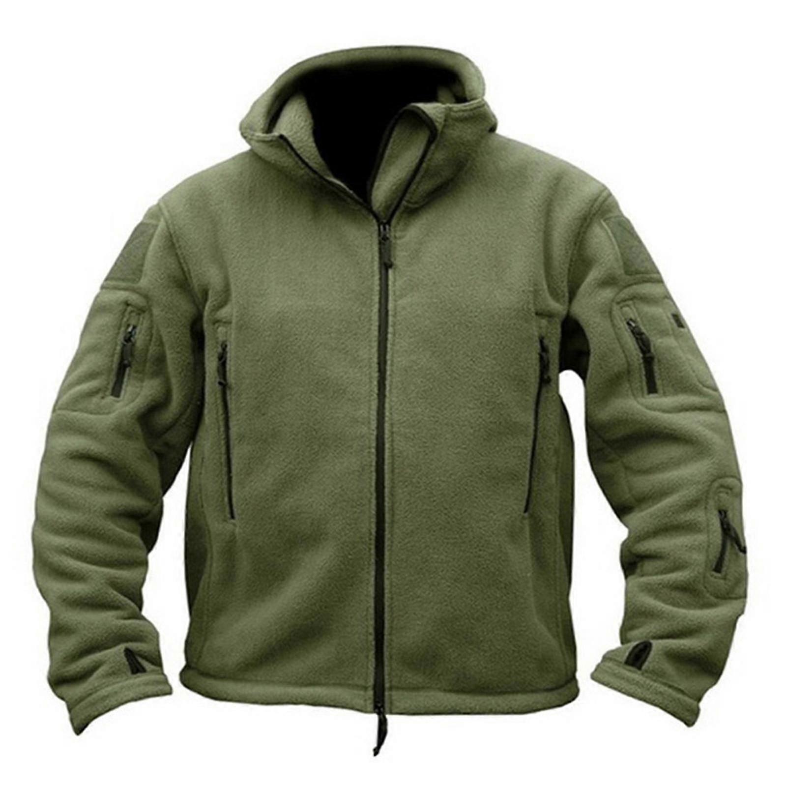 Men\'s Fleece Hoodie Sweatshirt Ouear Full Zip Jacket Warm Fuzzy Winter Coats With Hood Athletic Ouear - Ya
