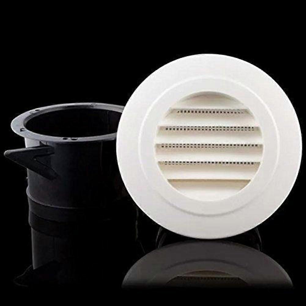 Round Plastic Vent Cover for Efficient Wall Ventilation, Adjustable Angled Blades for Custom Airflow, 100 mm Size