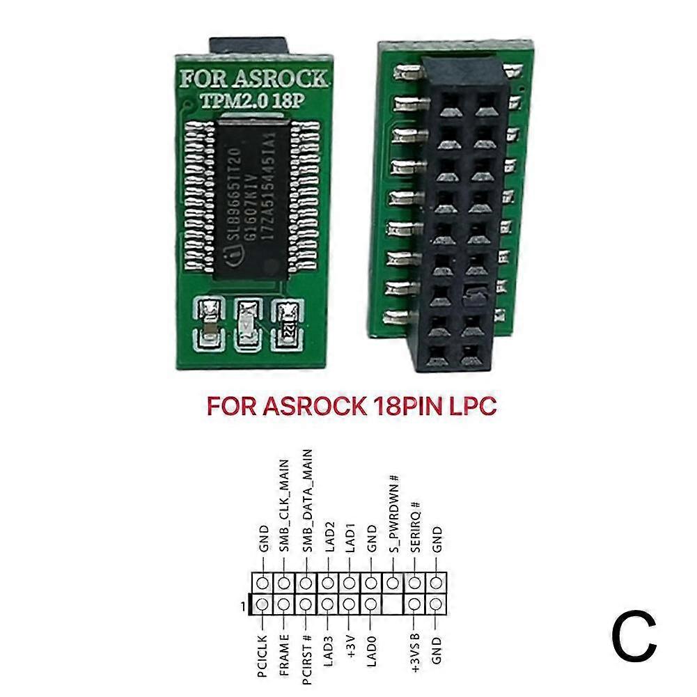 20Pin Tpm 2.0 Module Encryption Security Module Remote Multi-brand TPM2.0 Card Support Motherboards B2G4 Module Upgrade