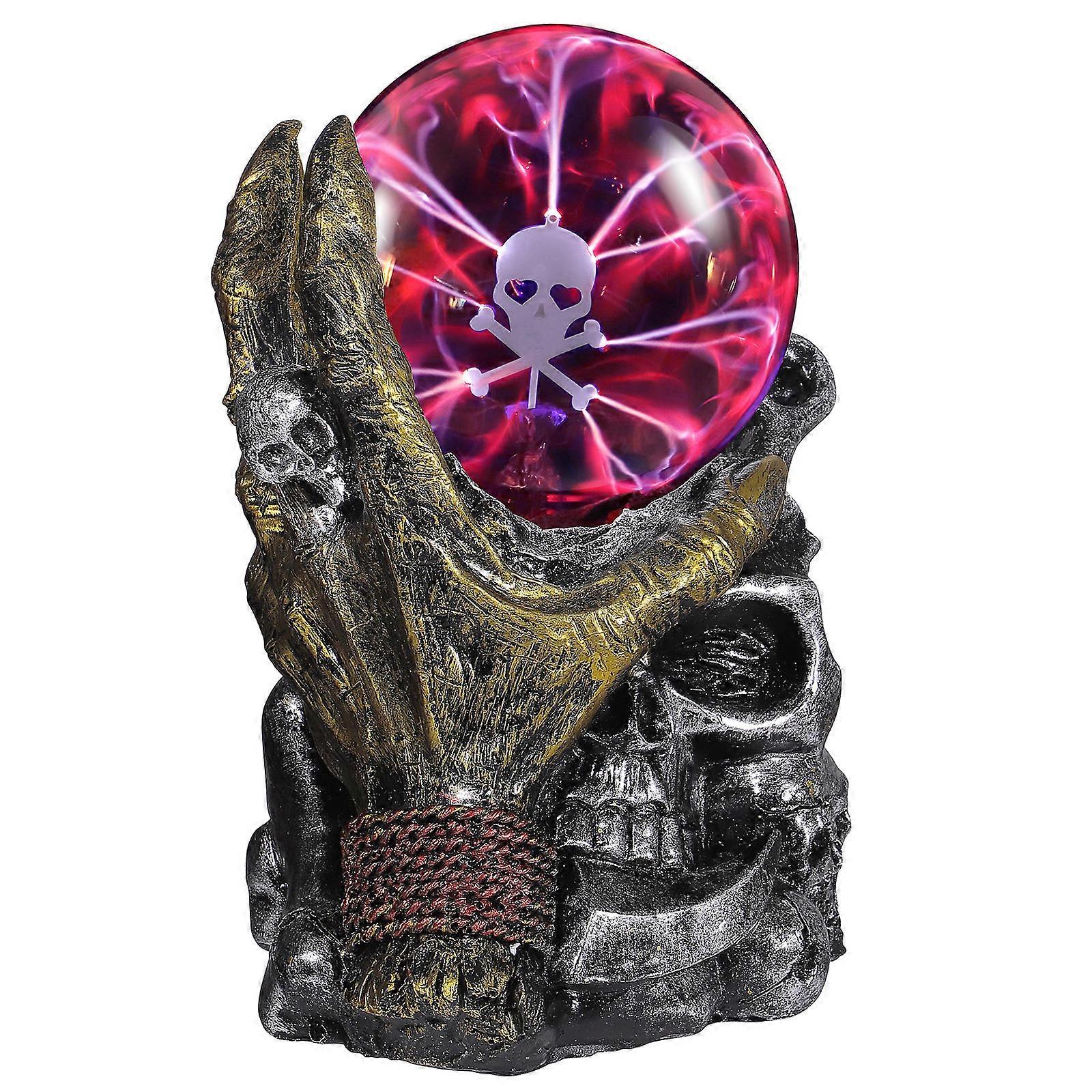 Uonlytech Creative Touching Ball 220V Electrostatic Induction Glowing Ball Crâne Main Prop Ball ( )