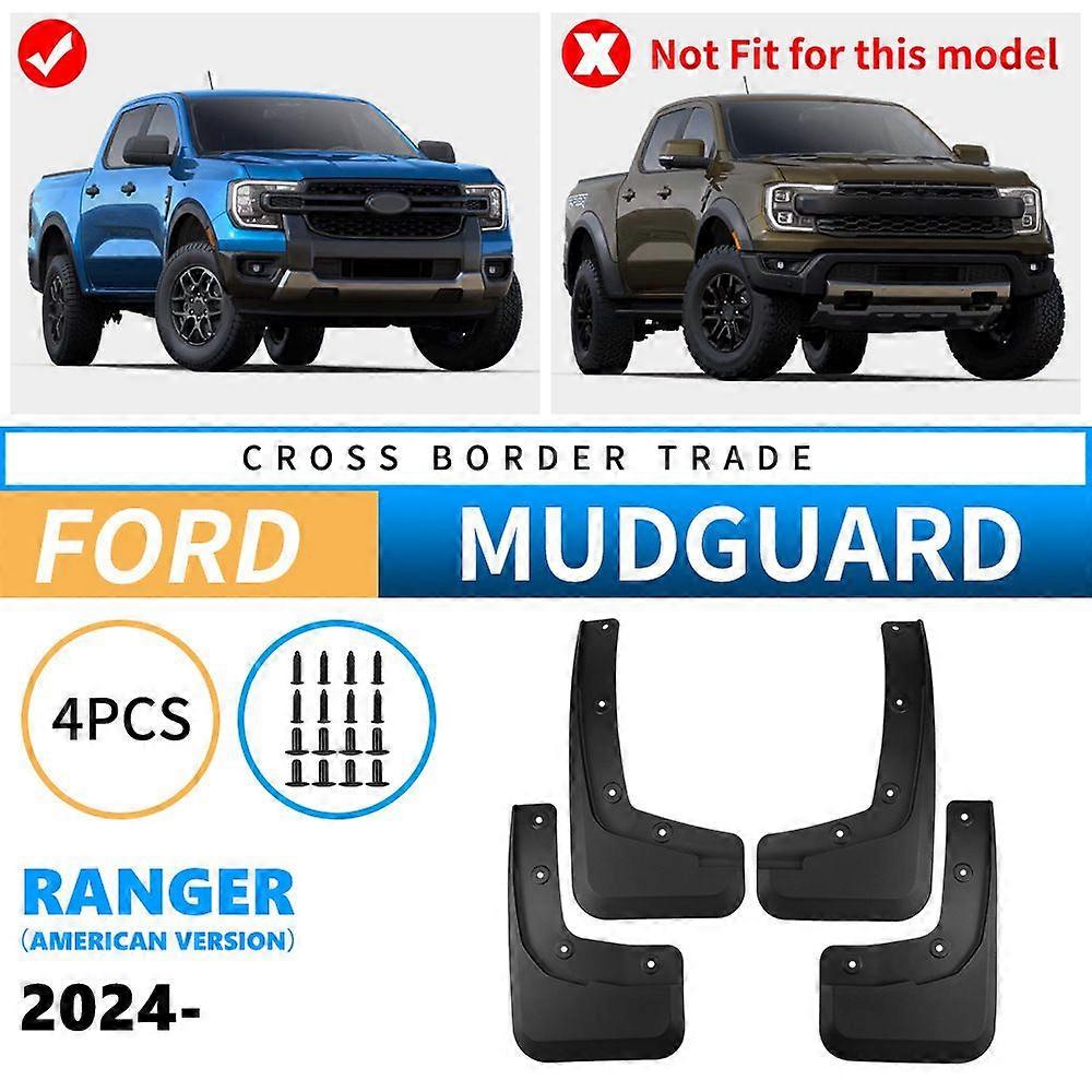 con Applicable à Ford American Version Ranger 2024 Splasher Car Tire Fender