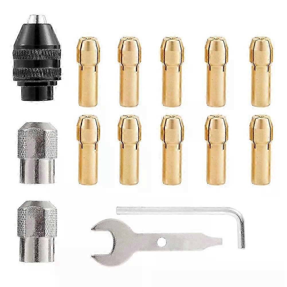 Drill Chuck Collet Set 05-32mm Quick Change Brass Adapter with Wrench