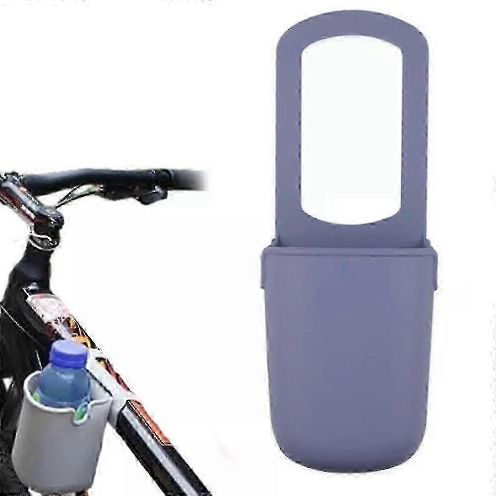バイクボトルホルダー、ベビーカーカップホルダー、シリコンウォーターボトルホルダー-グレー