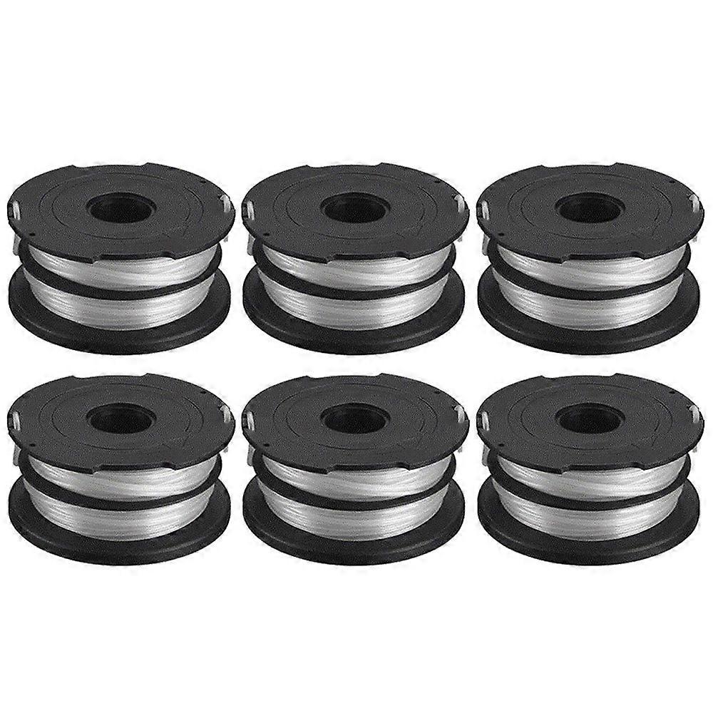6Pcs For Black & Decker GH710 GH700 GH750 Spools Lawn Mower Replacement Line Reels, DF-065-BKP