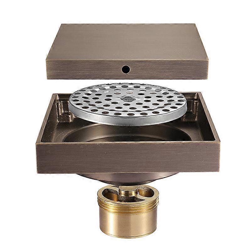 Shower channel - Waste drain plug - shower drain - drain channel - siphon - floor drain - square - 10*10cm - shower floor - with removable cover grid