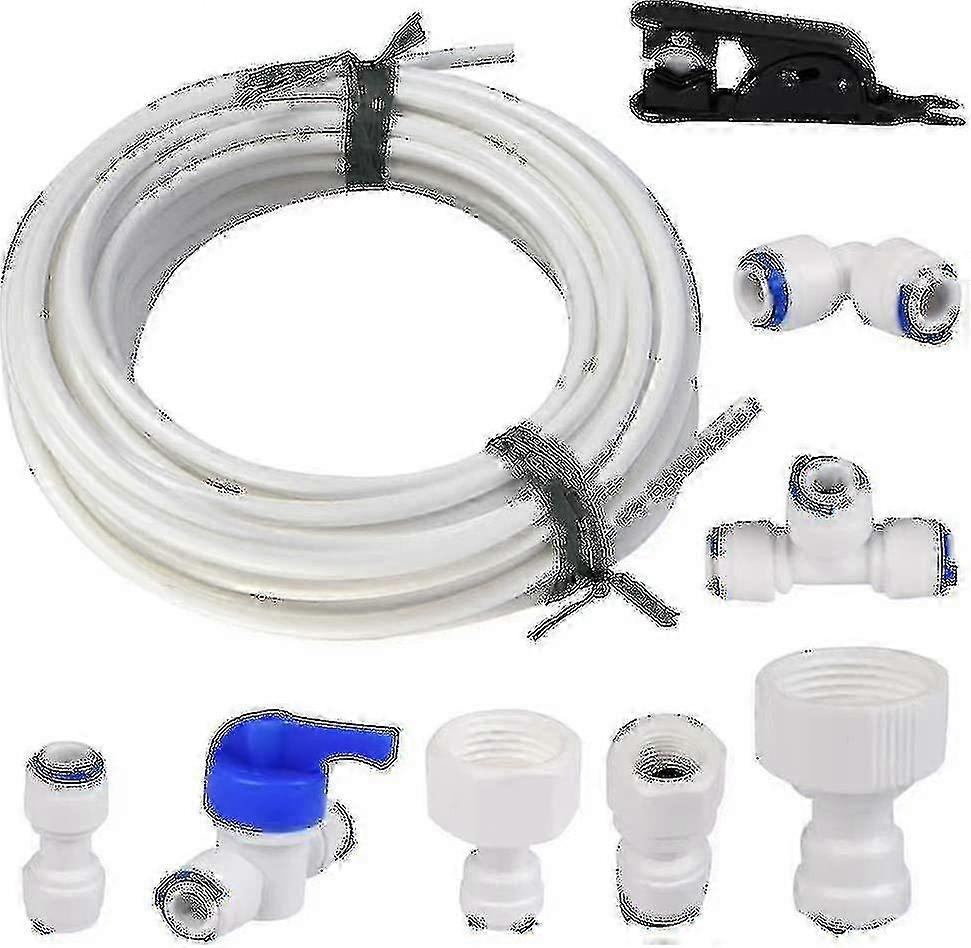 2025 15 Meters Universal Water Supply Hose, 1/4inch Refrigerator Hose Connector Kit, Filter Tube, Parts And Accessories For European Refrigerators / A