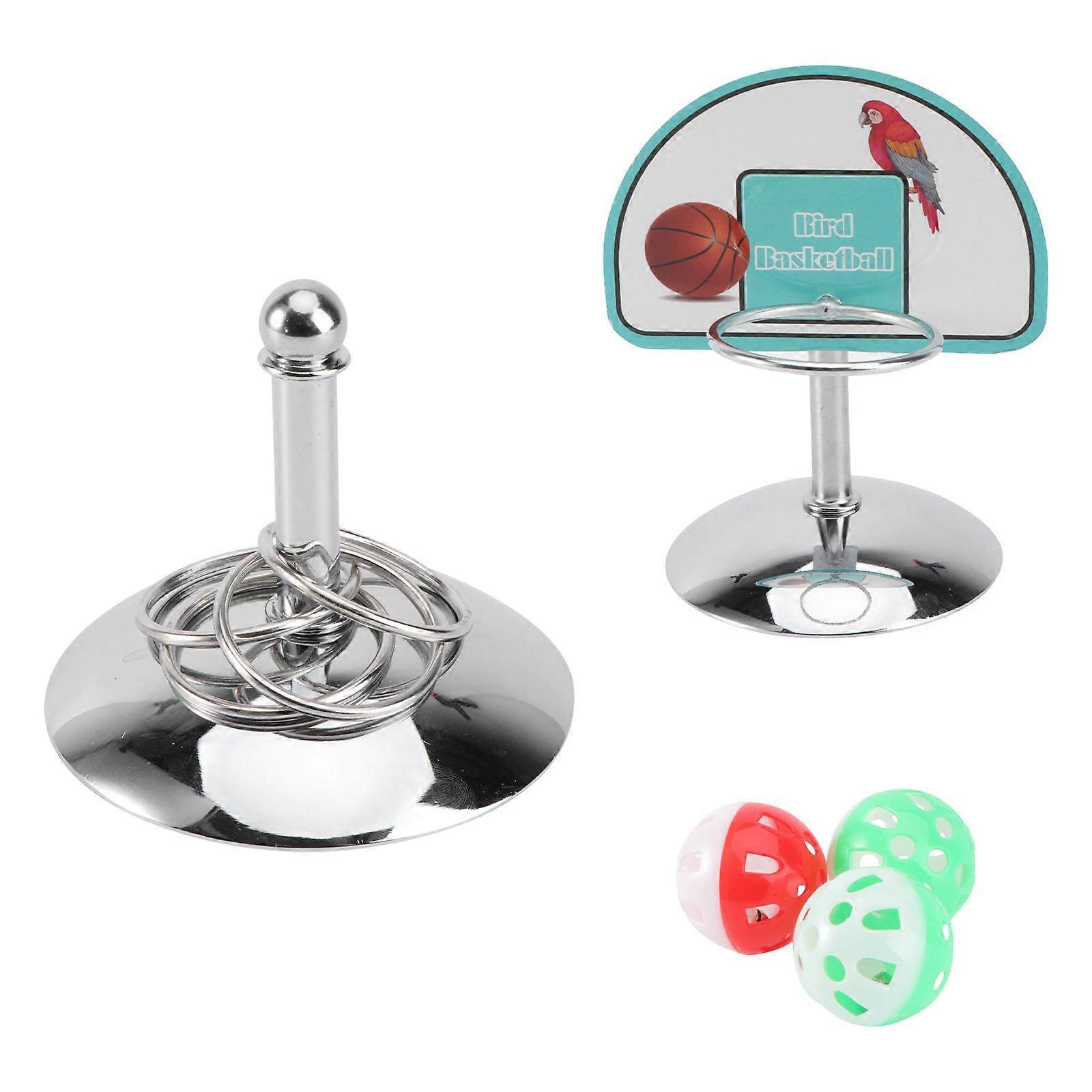 Metal Bird Training Rings 2 Sets, Durable Lightweight Cage Accessories for Parrots and Caged Birds, Educational Interactive Playthings